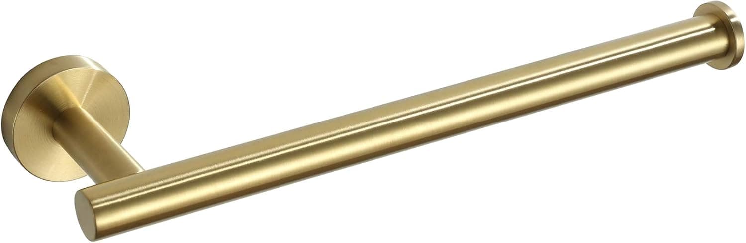 VELIMAX SUS304 Stainless Steel 11 inches Towel Bar Hand Towel Rack Wall Mount Antique Brushed Gold Finish
