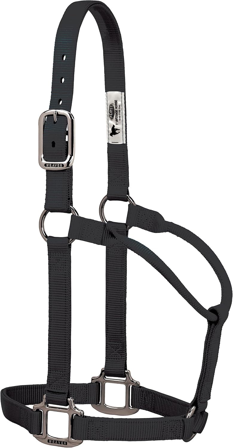 Weaver Leather Original Non-Adjustable Nylon Halter with Chrome Plated Hardware