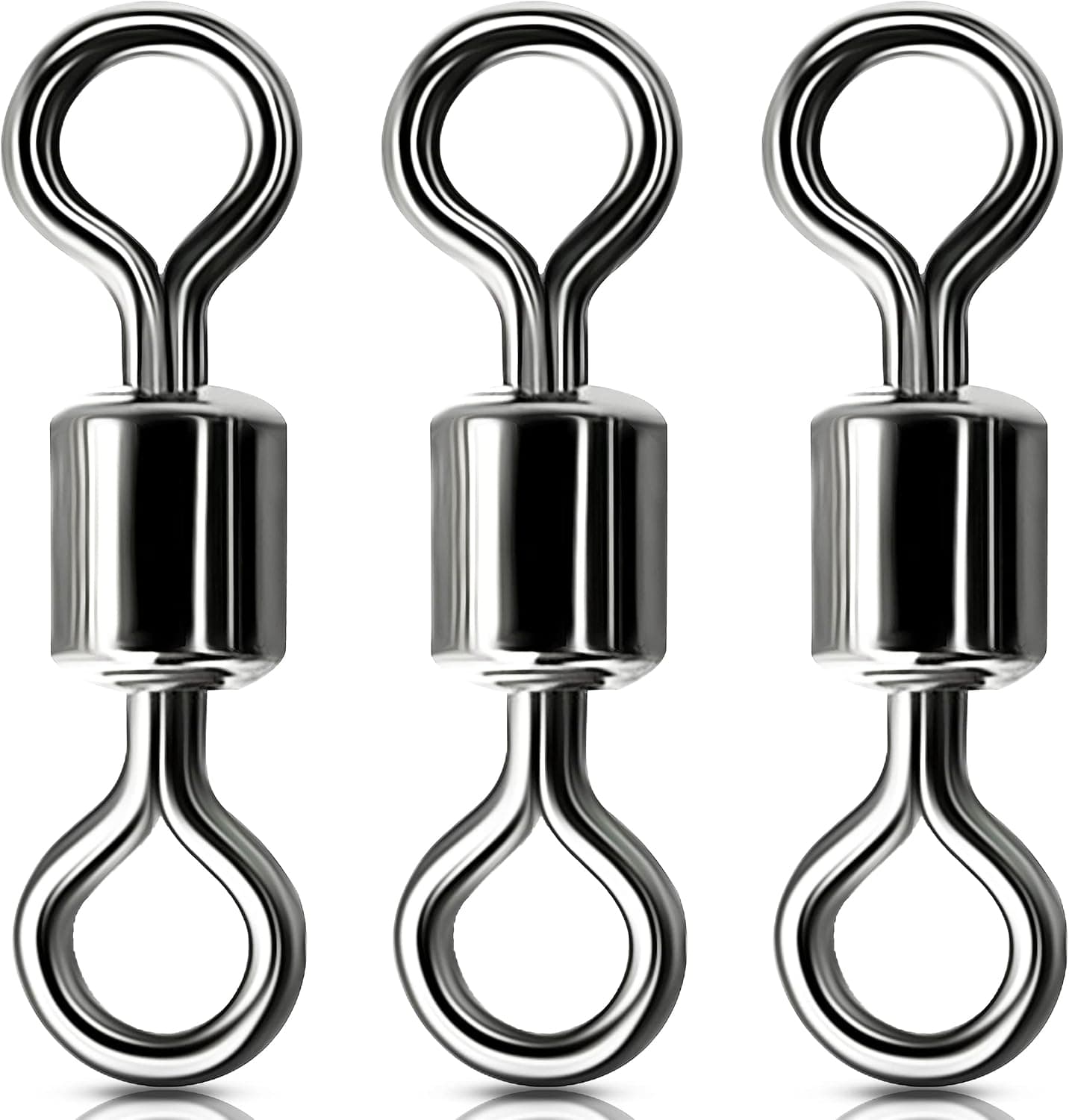 Barrel Swivels Fishing Swivel, 30Lb-1322Lb Stainless Steel Black Nickel Fishing Swivels Fishing Line Connector Freshwater Saltwater Fishing Tackle Accessories