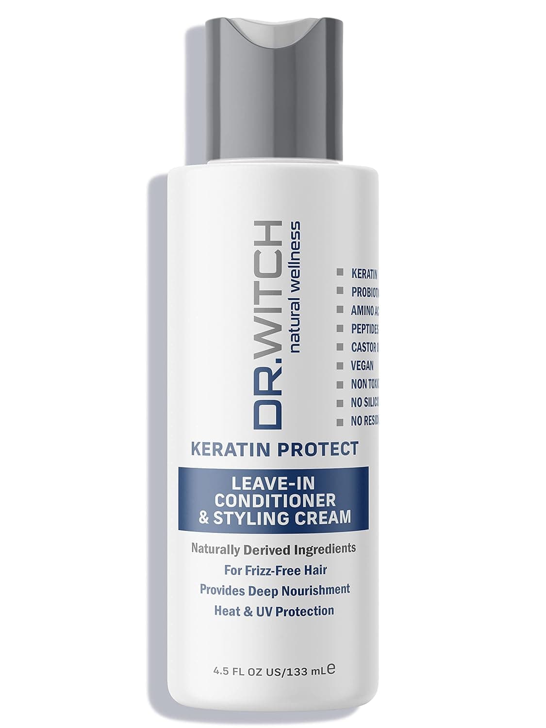 Leave In Conditioner Heat Protectant for Hair Styling – Organic Anti Frizz Treatment Repairs Dry Damaged Hair - UV Swim Protectant Kids Adults