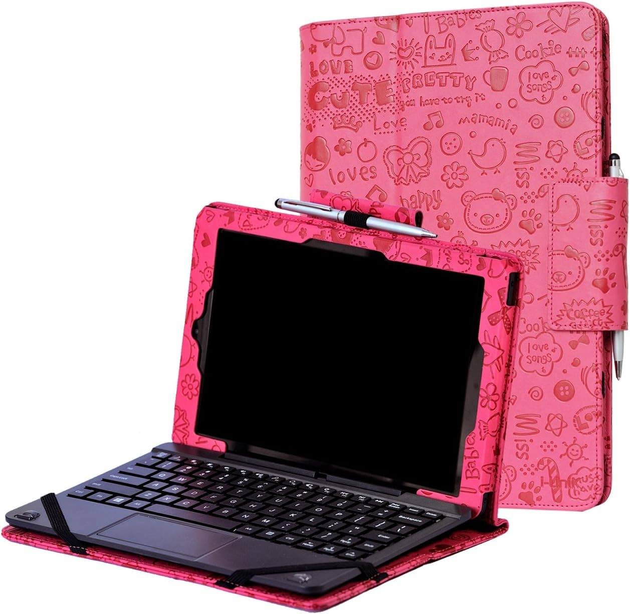 i-unik CASE for RCA 10 Viking Pro 10.1 & Compatible RCA 10 Viking II Tablet PC [NOT FIT 2019 Model] - (Cute Pink)