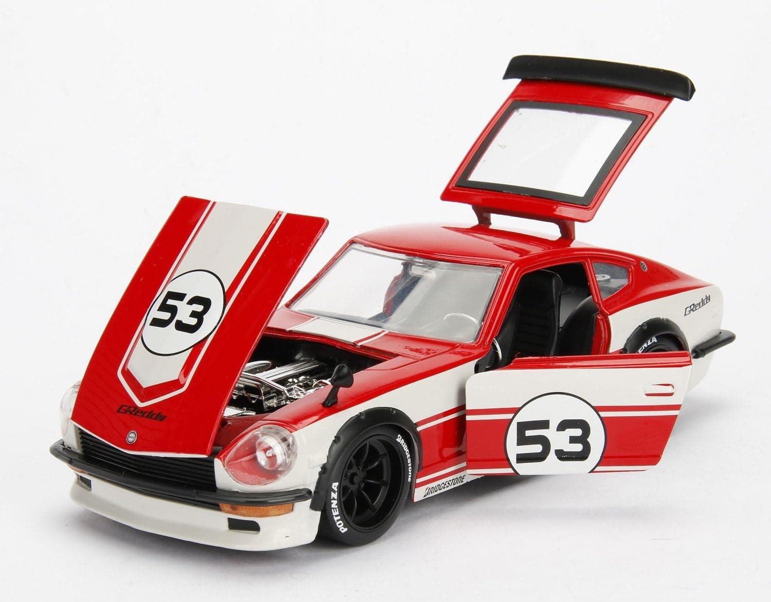 Jada Toys JDM Tuners 1972 Datsun 240Z DIE-CAST Car, 1: 24 Scale Blue/White #53