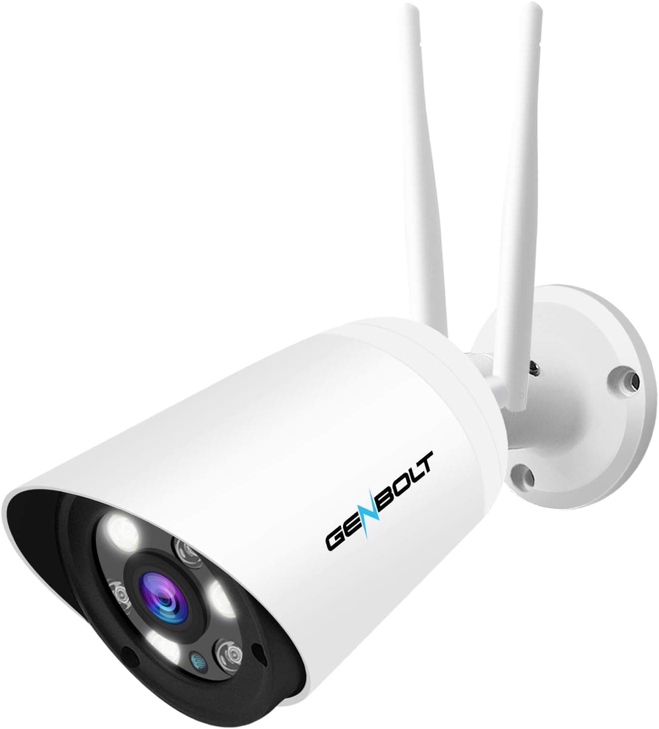 GENBOLT 3MP Floodlight Security Camera Outdoor WiFi IP Surveillance Camera Waterproof,2-Way Audio with 110° Super Wide View,2304*1296 FHD,Customizable Motion Detection,Dual Band WiFi (2.4/5GHz)
