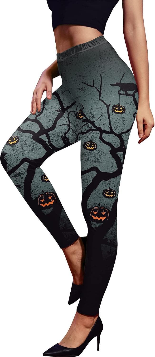 Spadehill Womens Thanksgiving Funny Graphic Leggings