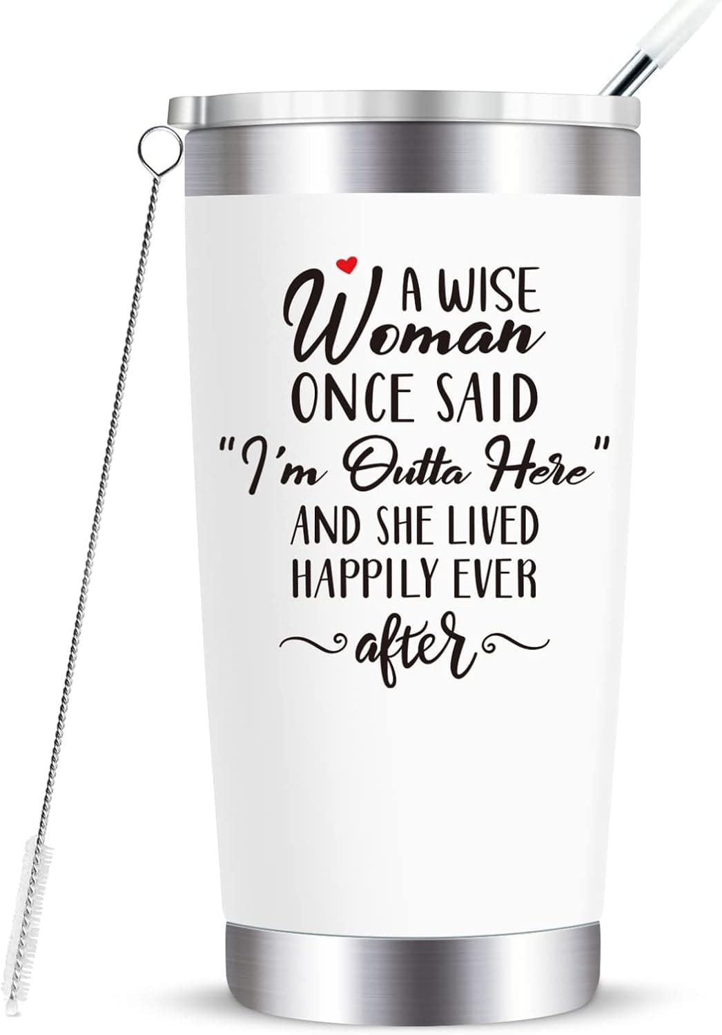 KOOLDRINK Best Friend Tumbler-Retirement Gifts for Women,Christams Valentines Day Going Away Bosses Day for Coworker Teacher Boss,Insulated Wine Mug with Straw and Lid 20oz White