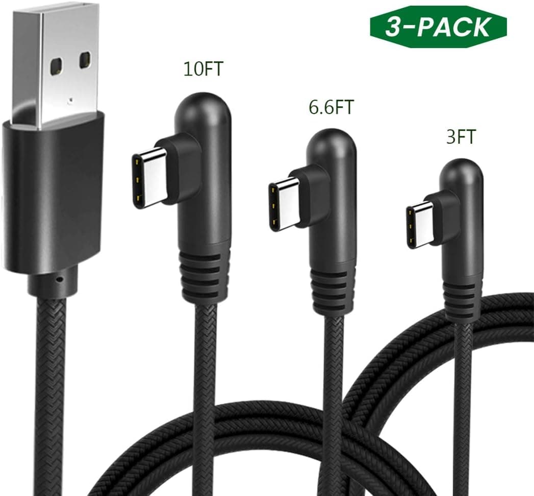 USB C Cable (3pack of 3ft 6ft 10ft),Nylon Braided Type C Cable Charger,USB Type C Cable for Galaxy Note 8/S8/S8+,S9/S9 Plus,Google Pixel or Other Device with Type c Connector