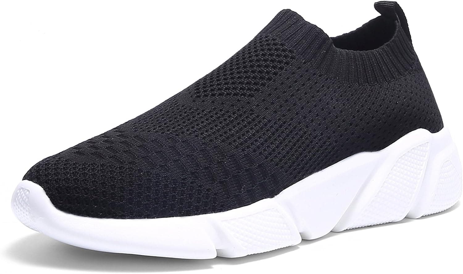 Men and Womens Athletic Walking Shoes Mesh Fabric Utra-Lightweight Fashion Sneakers Breathable Running Shoes,Women 5 B(M) US Men 2 D(M) US,9009blackwhite