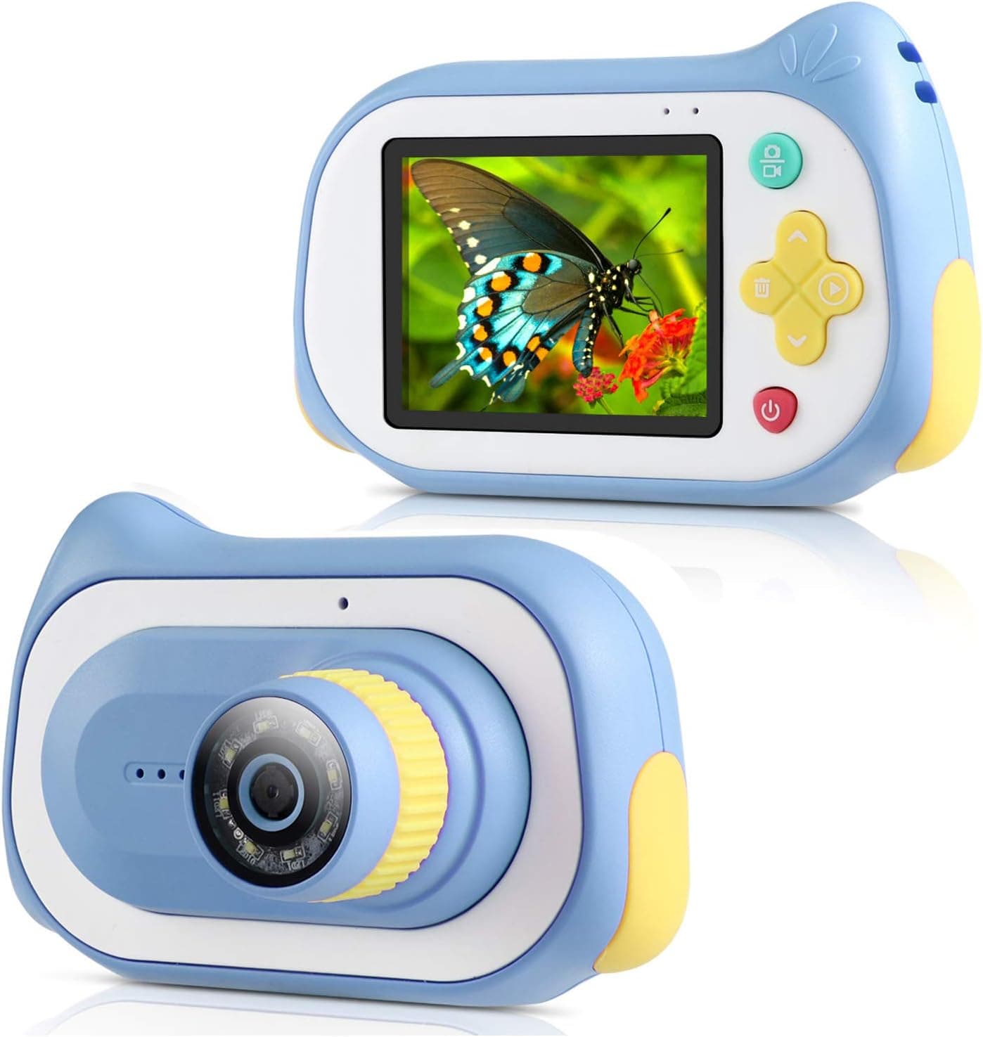Kids Digital Camera,Koolertron Upgraded 15MP 4K Compact Starter Camera Mini Video Player Recorder & 200X Magnifier Digital Microscope 32GB TF Card for Children 3-10 Years Old Boys Girls