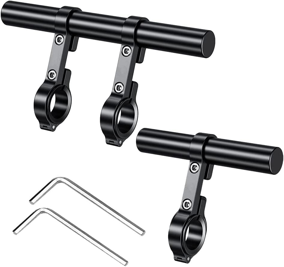 NC Bike Bicycle Double Handlebar Extender Extension,11.8"(30 cm) Aluminum Alloy Super Long Bracket Accessories，for Bike Mounts,GPS Units, Headlights,Light Lamp,Phone Mount,for 31.8mm/25.4mm Caliber