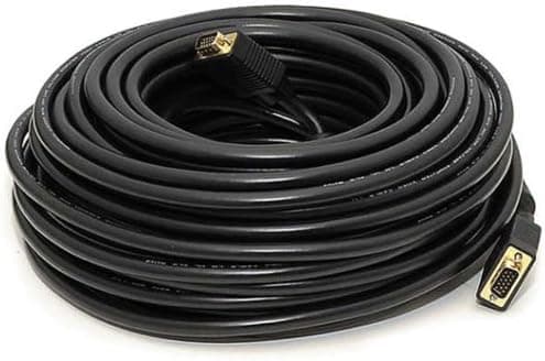 eDragon VGA Male to Male Gold Plated Cable, (75 Feet/22.8 Meters), Black