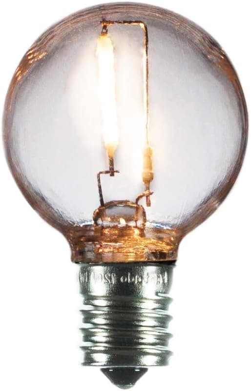 fantado LED Filament G40 Globe Shatterproof Light Bulb, Dimmable, 1W, E17 Intermediate Base by PaperLanternStore