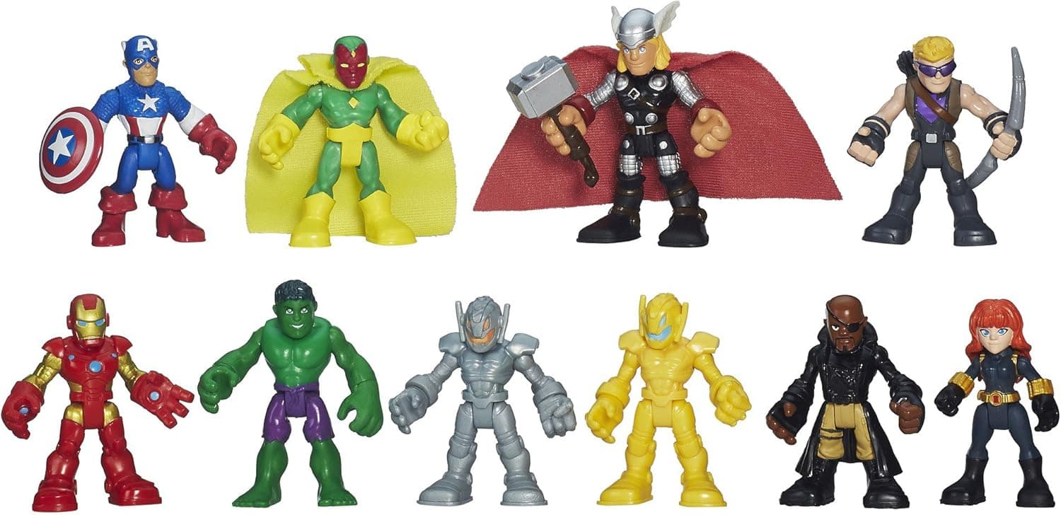 Playskool Heroes Marvel Super Hero Adventures Ultimate Set, 10 Collectible 2.5-Inch Action Figures, Toys for Kids Ages 3 and Up (Amazon Exclusive)