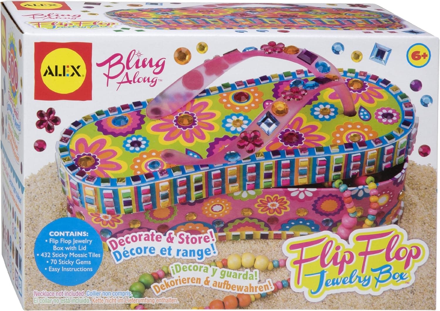 ALEX Toys Craft Bling Along Flip Flop Jewelry Box