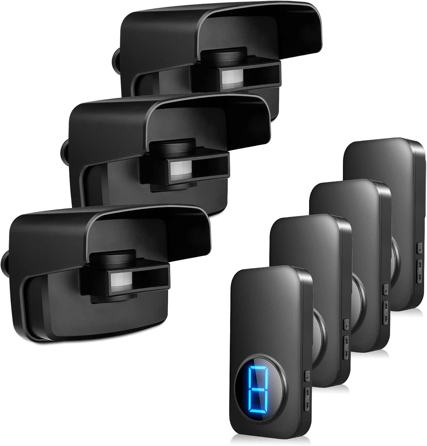 Driveway Alarm Wireless Motion Detector Alarm, Plug-in Receiver, Outdoor Weather Resistant Motion Sensor