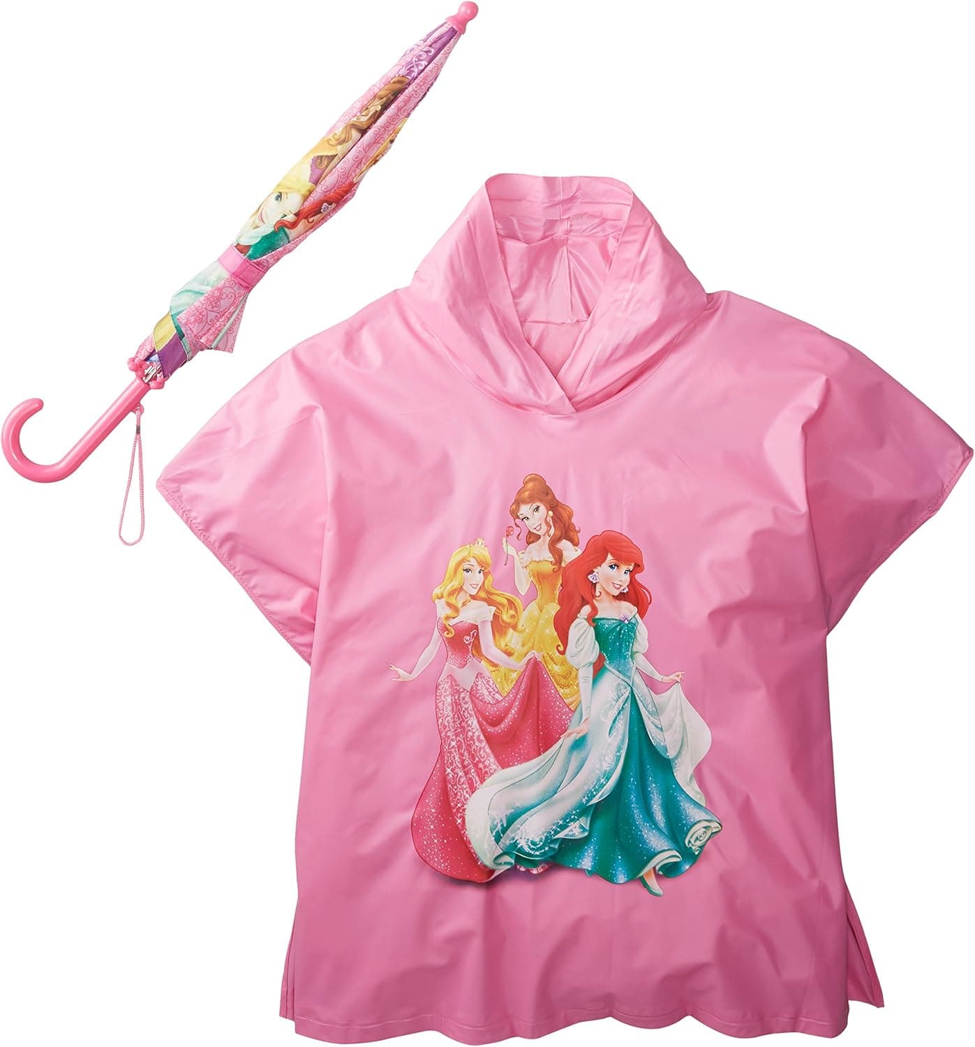 Berkshire Little Girls' Disney Princess Ariel Bell Aurora Rain Poncho