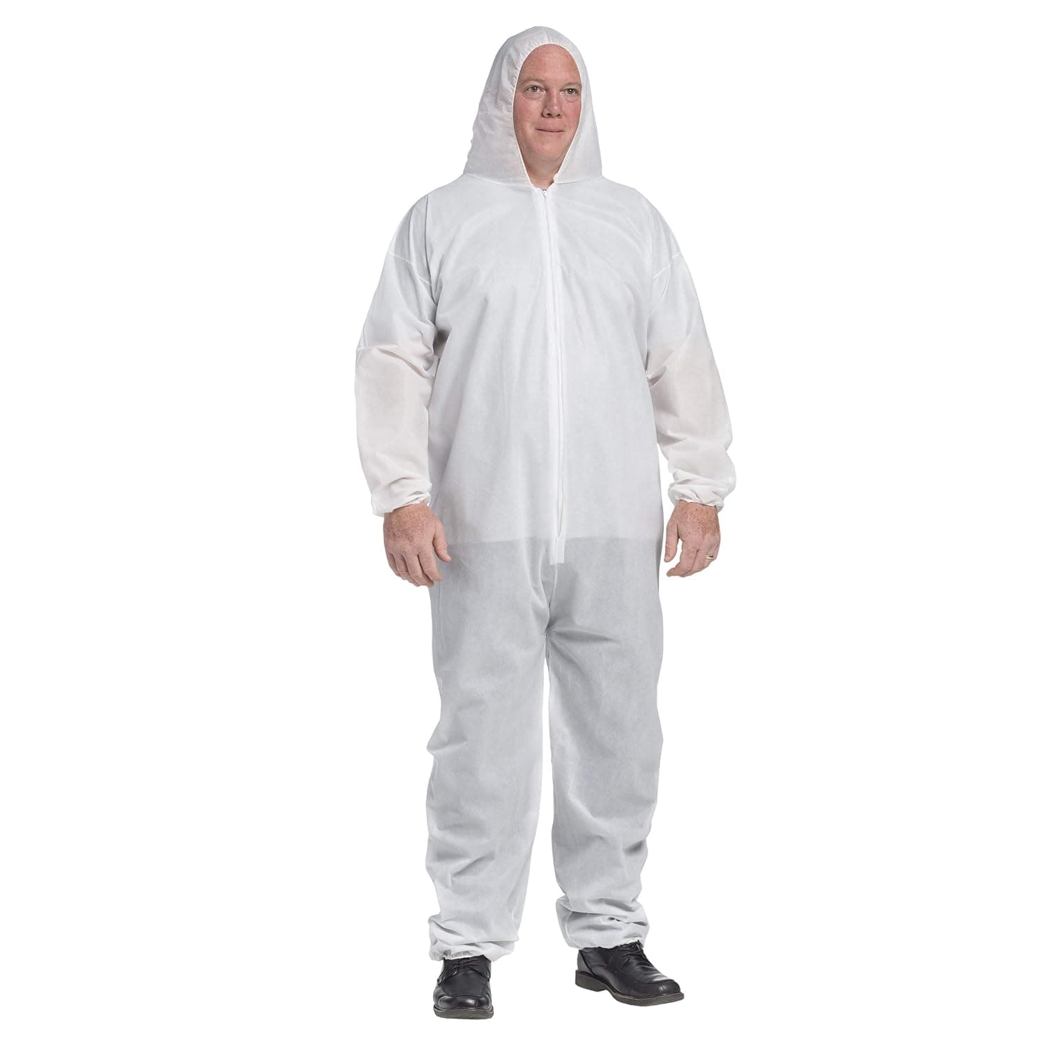 West Chester 3406 PE Laminated Coverall – [Pack of 25] XX-Large, Work Wear Overall with Zipper Front, Boots, Attached Hood, Elastic Wrist, Ankle