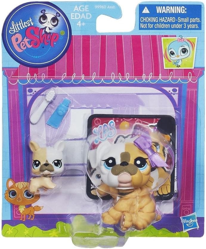 Littlest Pet Shop Figures Bulldog & Baby Bulldog