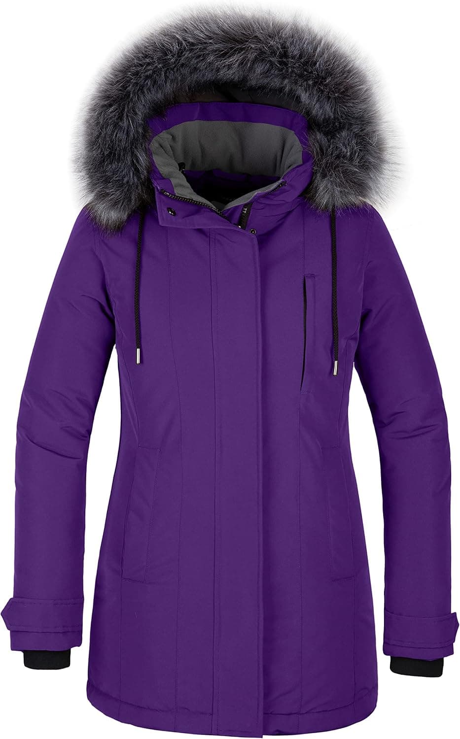 CHIN·MOON Women's Winter Coat Warm Puffer Jacket Windbreaker Long Quilted Thicken Parka