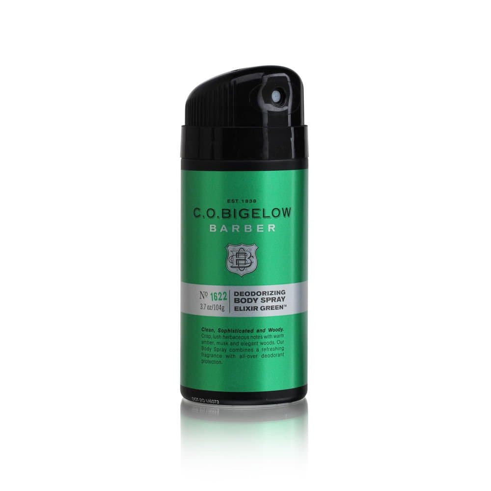 C.O. Bigelow Barber Deodorizing Body Spray - Elixir Green - No. 1622, 3.7 Ounce