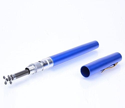 OrangeTag Pocket Aluminum Alloy Fishing Fish Travel Pen Shape Rod Pole