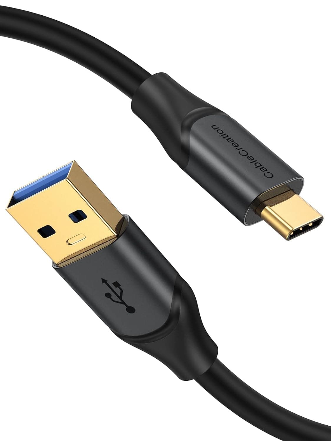 CableCreation Short USB to USB C Cable 1.6FT, USB C Data Transfer Cable 3.2 Gen2 10Gbps USB A to C Data Cable, Android Auto USB C Cable 3A for USB C External SSD Laptop etc