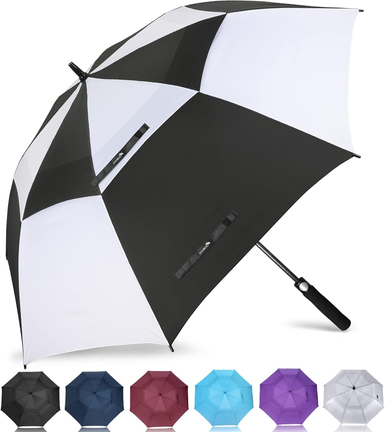ZOMAKE Golf Umbrella 54/62/68 Inch, Large Windproof Umbrellas Automatic Open Oversize Rain Umbrella with Double Canopy for Men - Vented Stick Umbrellas