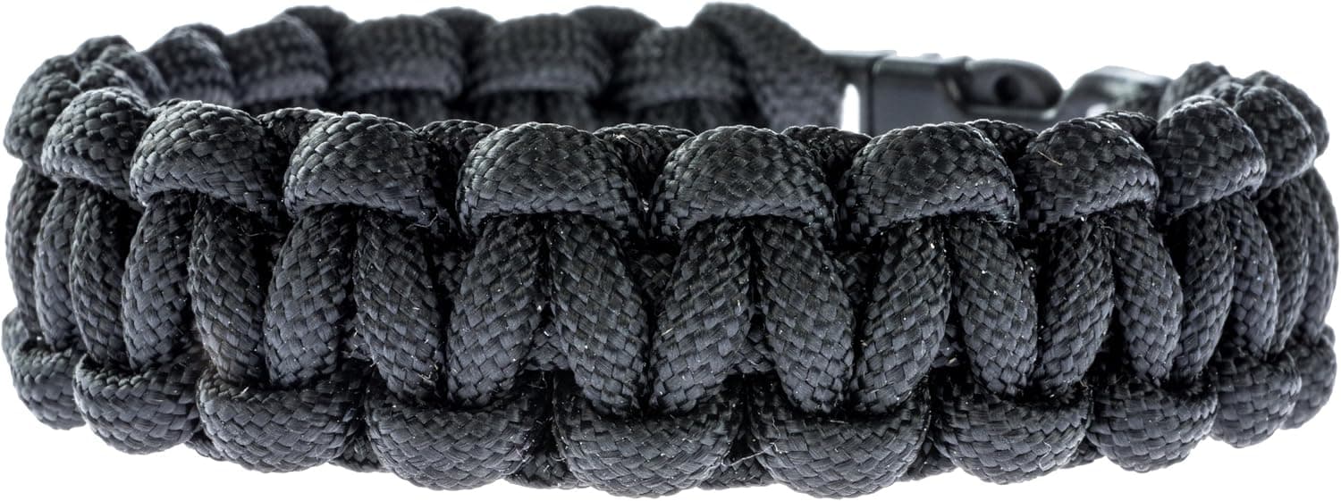 SE 7" Black Paracord Bracelet with 7 Strands - PCB7BK