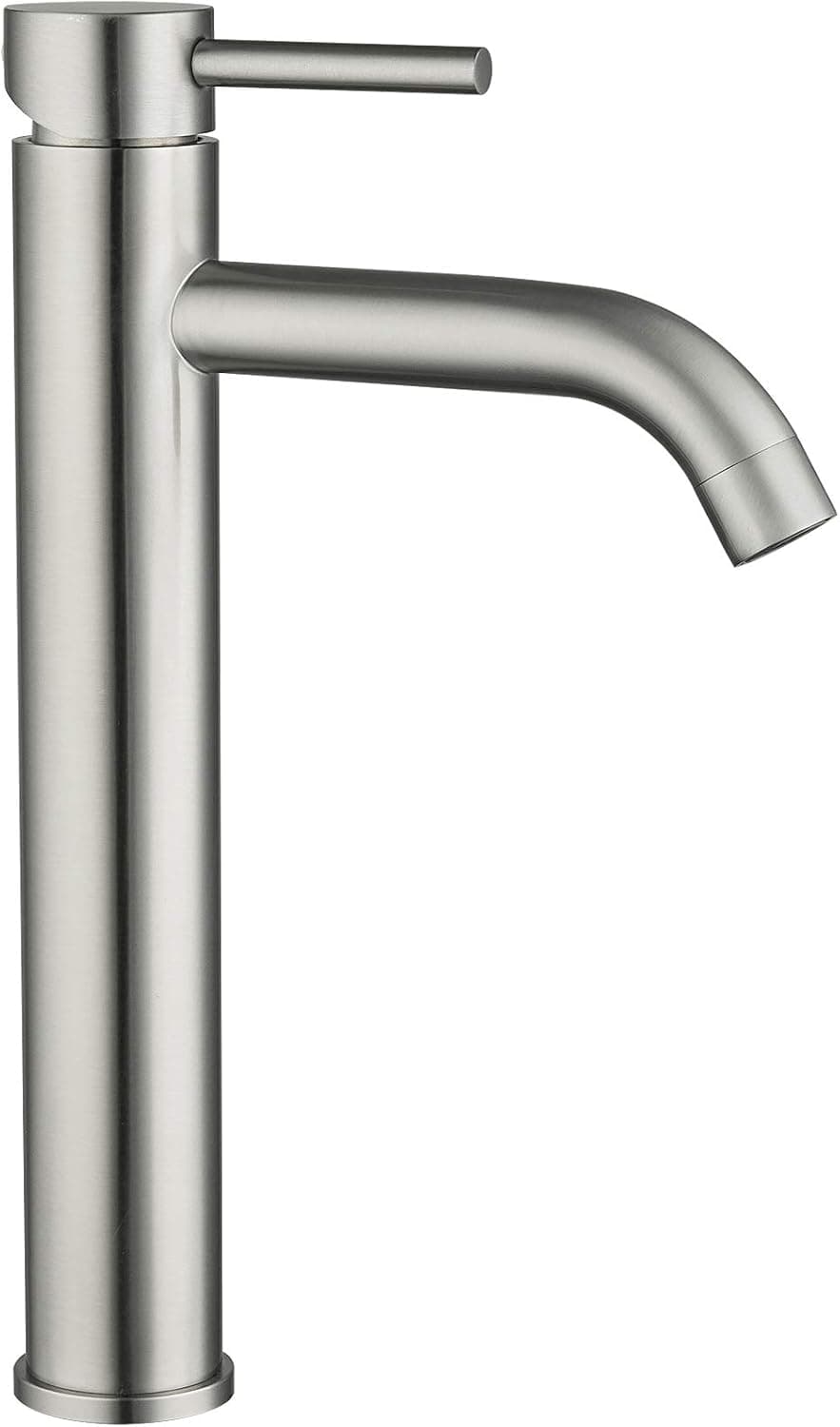 Bathrooms Vessel Sink Faucet FRUD Single-Handle One Hole Tall Body Lavatory Faucet Commercial Farmhouse Brushed Nickel Vanity Faucets with Water Supply Lines (Brushed Nickel)