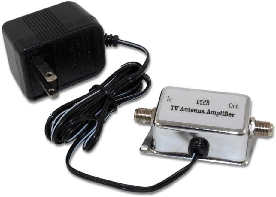 MyCableMart Antenna Signal Amplifier/Adapter (25dB) 50Mhz-860Mhz, Powered