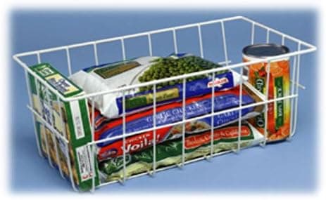 8-1/2-Inch-by-5-1/5-Inch Freezer Storage Basket, White