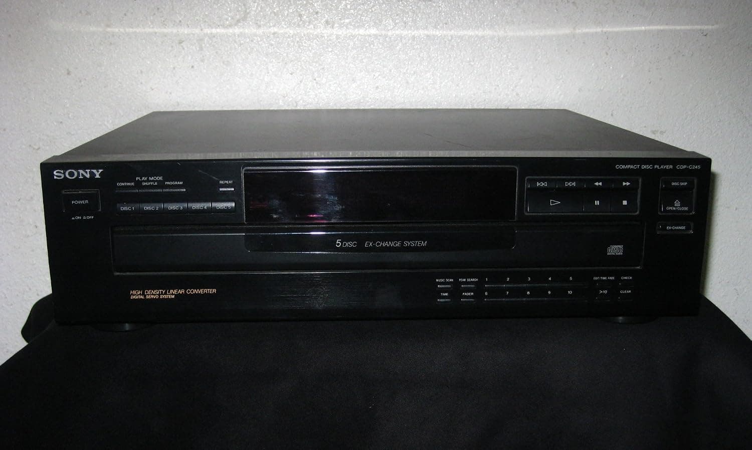 Sony CDP-C245 Compact Disc Player 5 Disc Ex-Change System Compact Disc Digital Audio