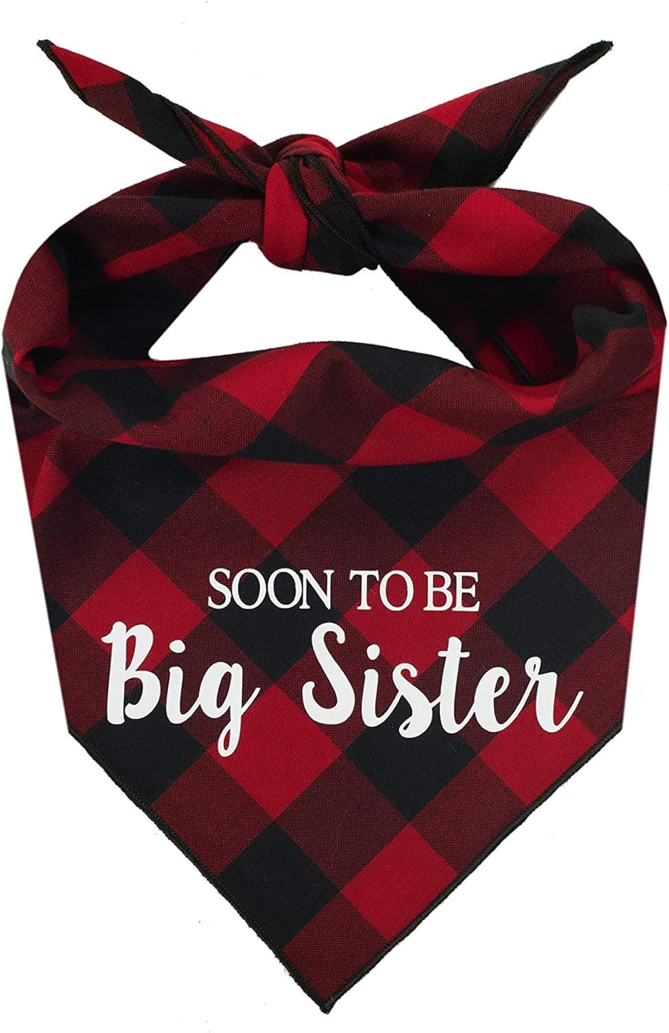 Willowear Dog Bandanas Soon to be Big Sister Red XLarge