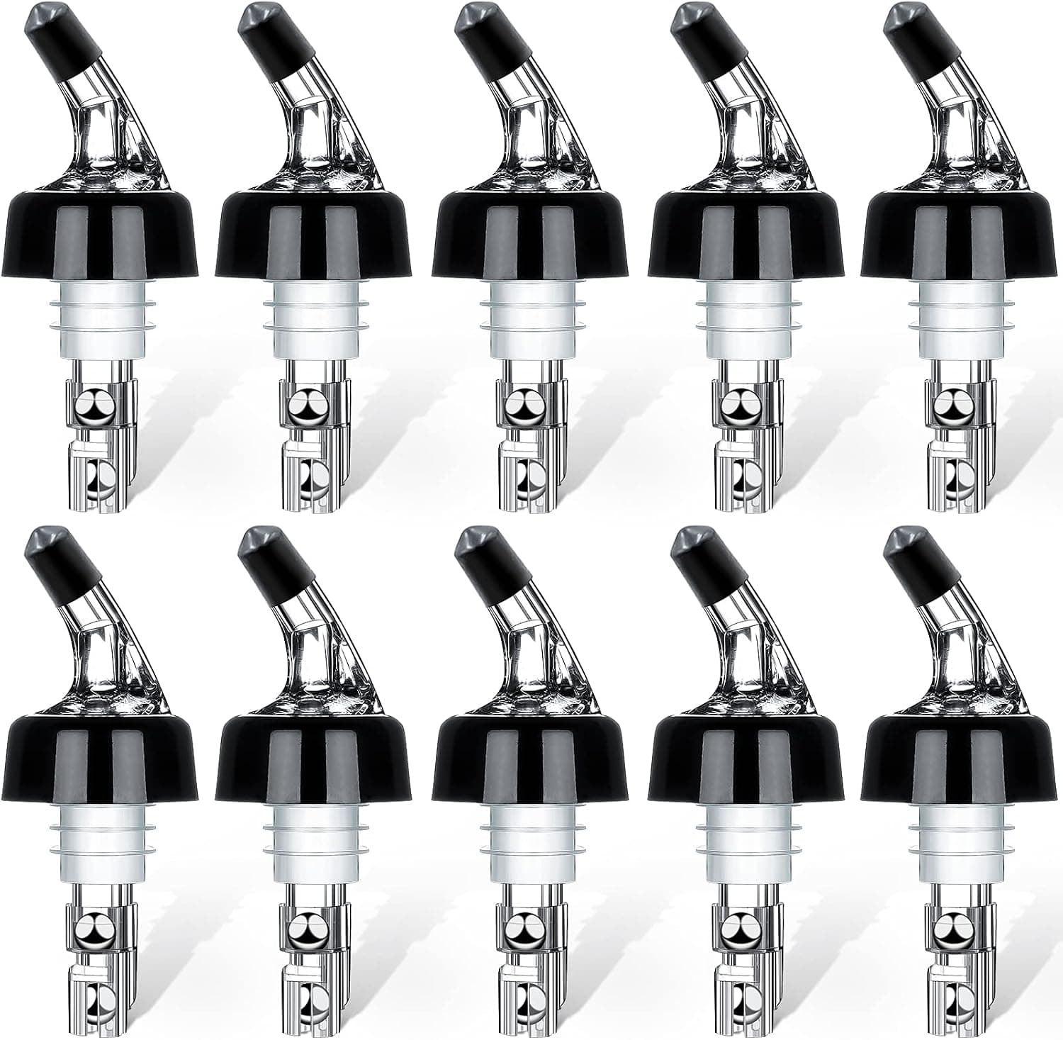 Liquor Bottle Pourers Set of 10 Wine Pourers 1oz Measured Liquor Pourers liquor Dispenser Bartender Pourer for Alcohol Tequila Cocktail Whiskey Home bar