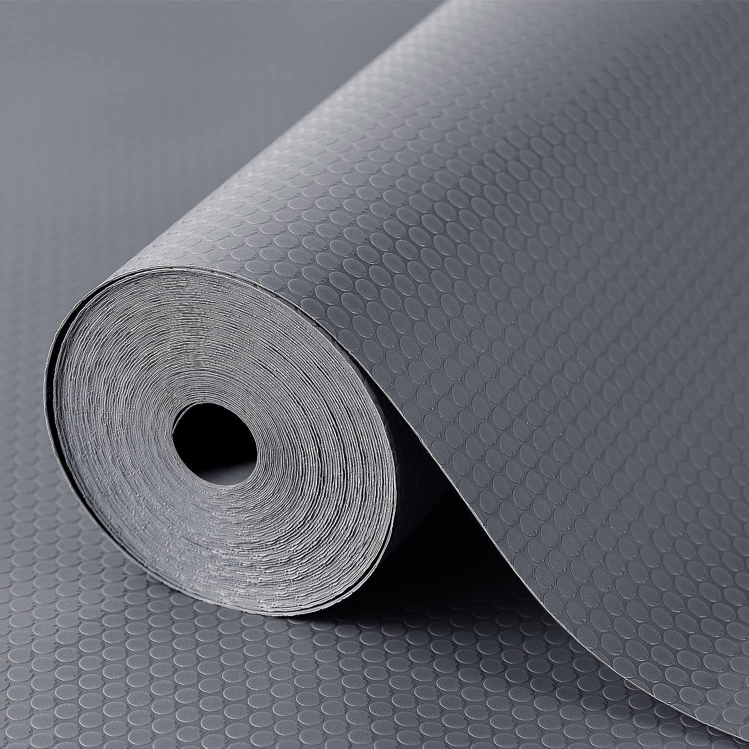 Drawer Liner for Kitchen, Shelf Liners Non Adhesive, Cabinet Liners for Shelves, Waterproof Fridge Liners Mats Washable, Plastic Pantry Cabinet Protector Cupboard Liner Covers Pads for Bathroom-Grey