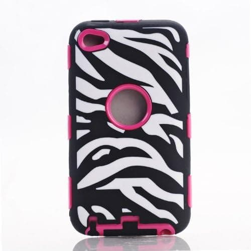 SHHR-ZW25N Luxury 3 in 1 Hybrid Tree Pattern Cover Case for iPod Touch 4th Generation-Light Blue Silicone