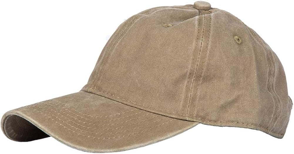 Belleet Men's Baseball Cap Dad Hat Washed Distressed Easily Adjustable Unisex Plain Ponytai Trucker Hats