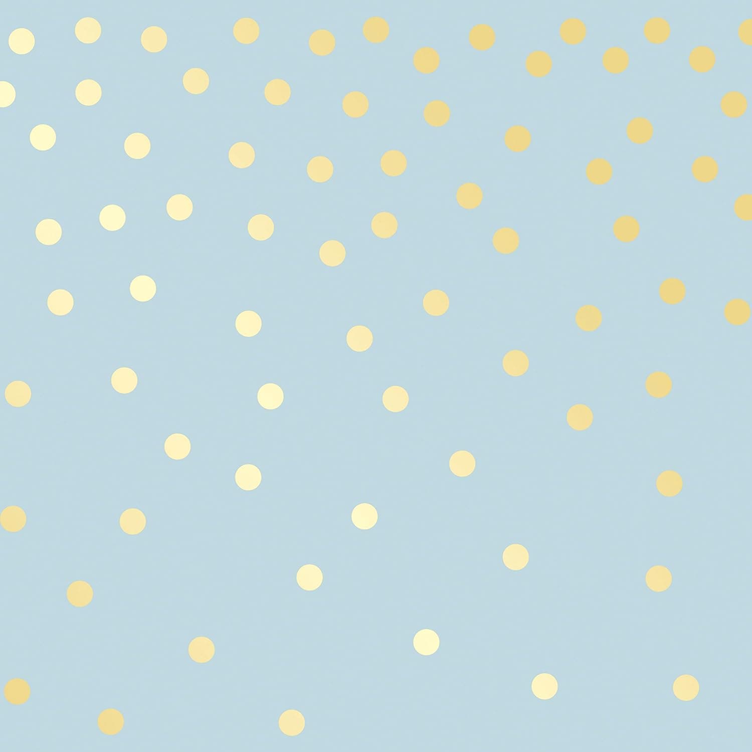 Tempaper Kids Blue and Gold Falling Dots | Designer Removable Peel and Stick Borders and Stripes
