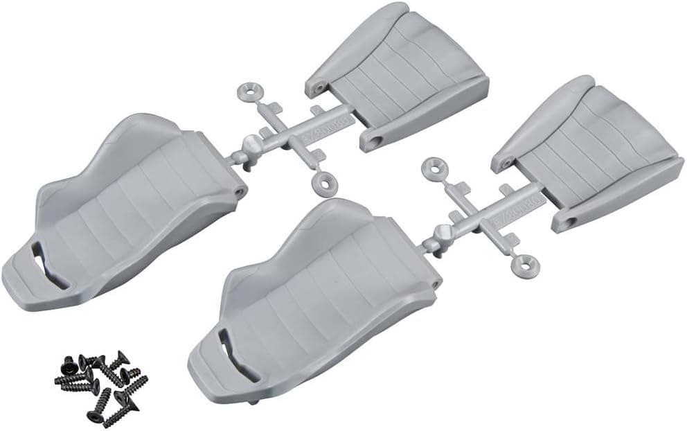 Axial 1/10 Corbeau LG1 Racing Seat - 3.5 x 2-Inch Detail Accessory for RC Trucks (2 x 2-Piece Seats): AXIC0080 / AX80080, Gray