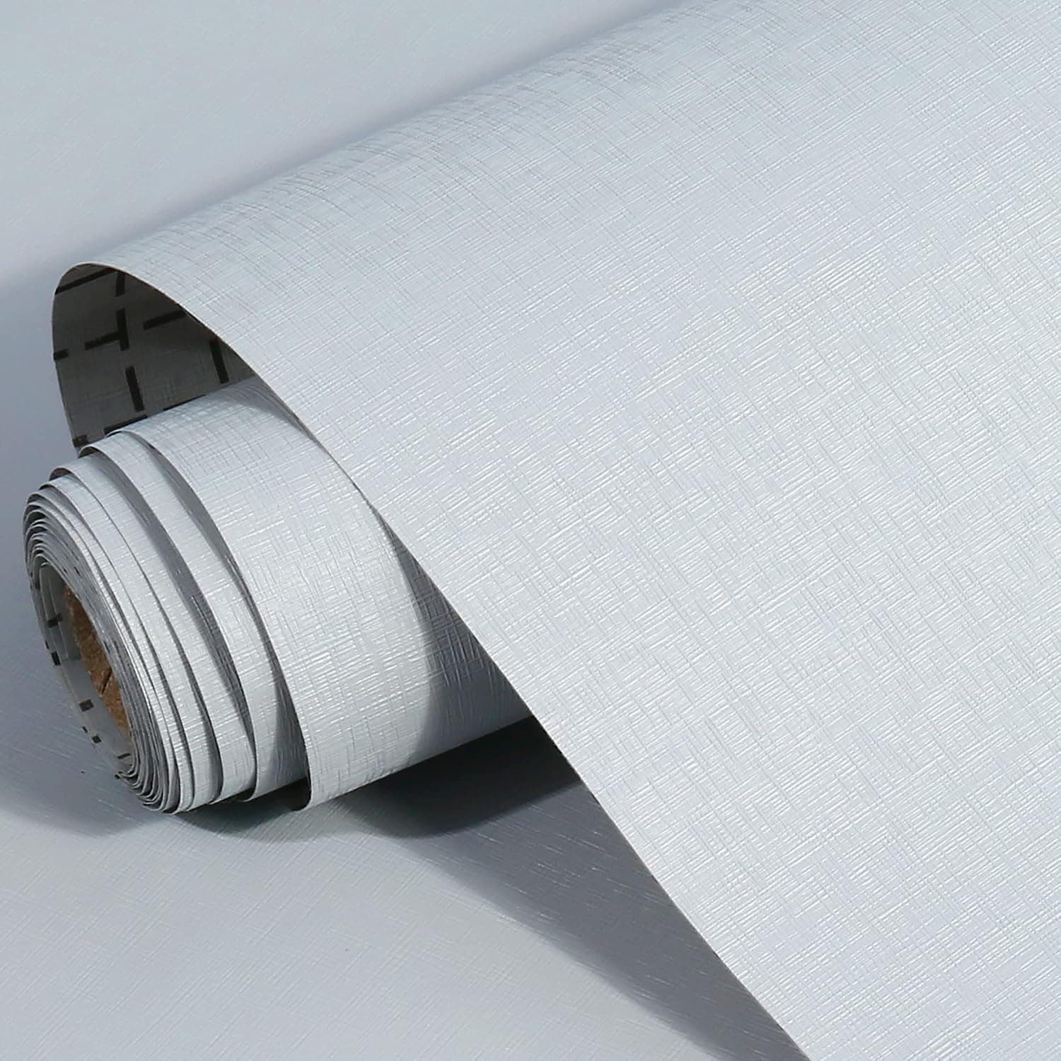 LotFancy Peel and Stick Wallpaper, 11.8”x 78.7”, Light Grey Contact Paper, Self Adhesive and Removable Wall Paper for Countertop Cover, Furniture Renovation, Waterproof, Squeegee Included