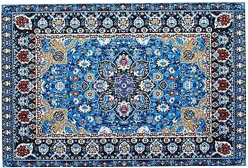 Tcplyn Premium Quality Miniature Rug Dolls House DIY Furniture Accessories 1/12 Scale Blue Random Pattern