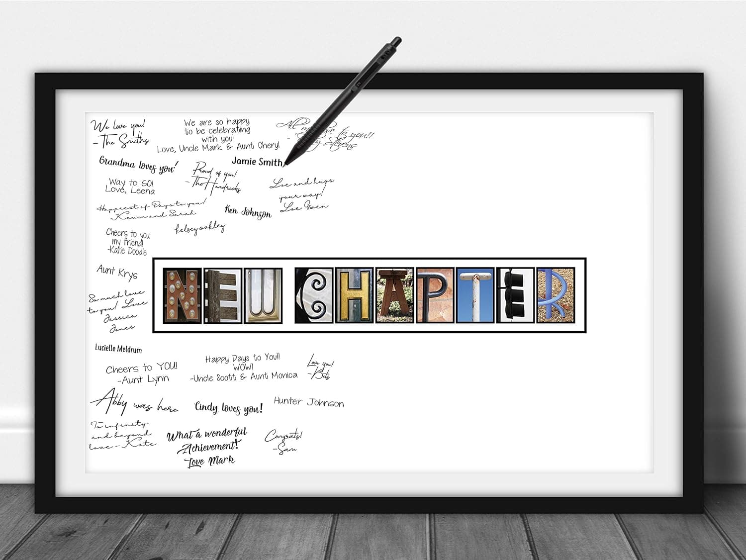 Katie Doodle Going Away Gift - Creative Goodbye Card or Guest Book Alternative - Great Moving Party Supplies Decorations for Coworker Men Women Adults - 11x17 New Chapter Wall Art Poster [Unframed]