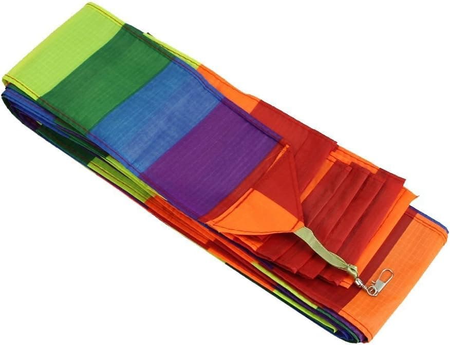 TOOGOO(R) Kite Tail Super Nylon Stunt Kite Tail Rainbow Line Kite Accessory Kids Toy