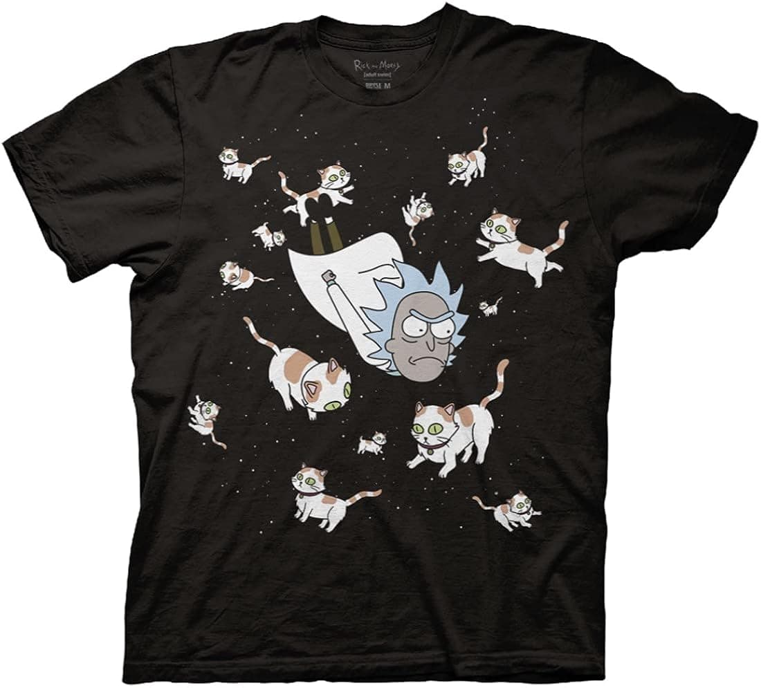 Ripple Junction Rick and Morty Rick and Space Cats Adult T-Shirt