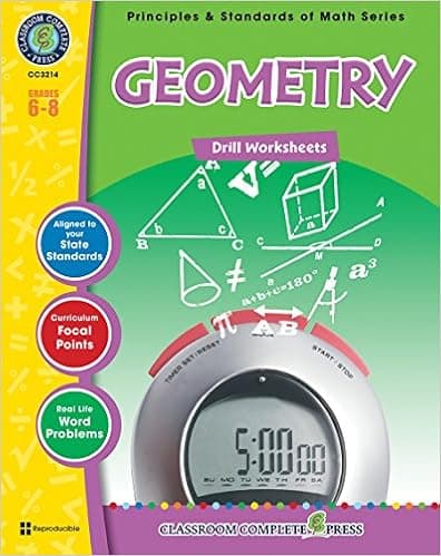 Geometry - Drill Sheets Gr. 6-8 (Principles & Standards of Math) - Classroom Complete Press