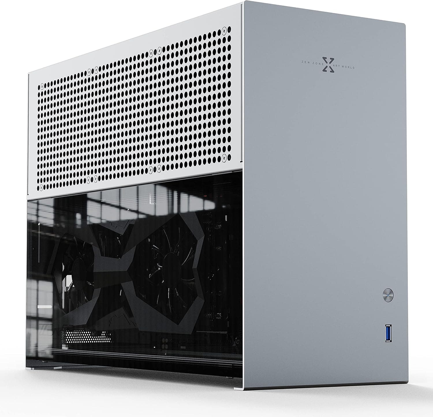 ZZAW C3 Desktop PC Case MATX Computer Case ATX/SFX/SFX-L Power Supply 360/240/120 Water-Cooling 2021 Mid Tower ITX Chassis Long Graphics Aluminum Alloy DIY Installation for Gaming and Home Use