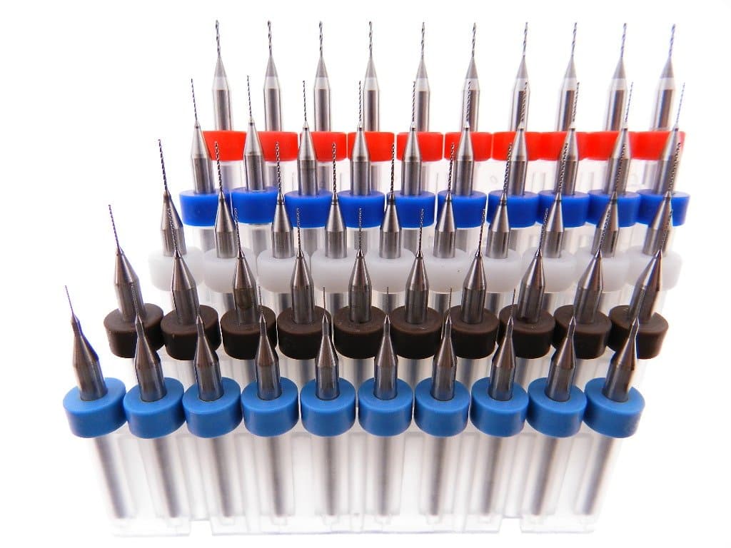 50pc Tungsten Carbide Micro Drill Bits Set Drill Press Pin-Vise 10 each .2mm .3mm .4mm .5mm .6mm 1/8" Shank 3.175mm TOY JEWELRY MAKING, Crafts, CNC, PCB, Woodworking, MODEL TRAINS CARS BOATS!!