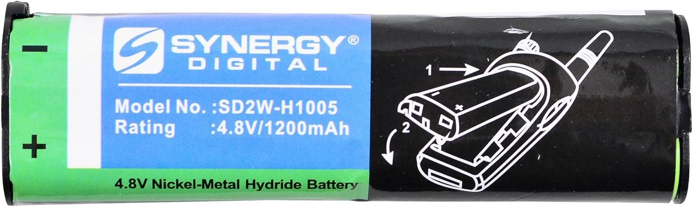 Synergy Digital 2-Way Radio Battery, Works with Motorola KEBT-047-1 2-Way Radio, (Ni-MH, 4.8V, 1200 mAh) Ultra Hi-Capacity, Compatible with Motorola NNTN4190 Battery