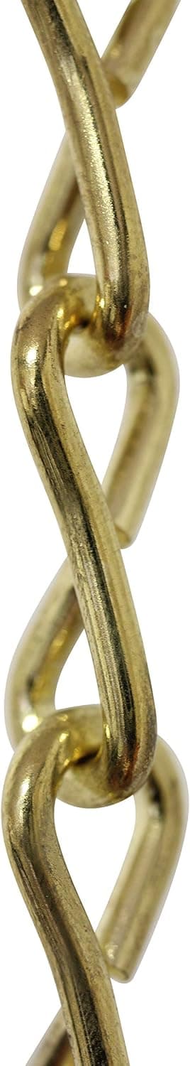RCH Hardware CH-S50-12-PB Steel Basket Chain, Polished Brass (1 Foot)