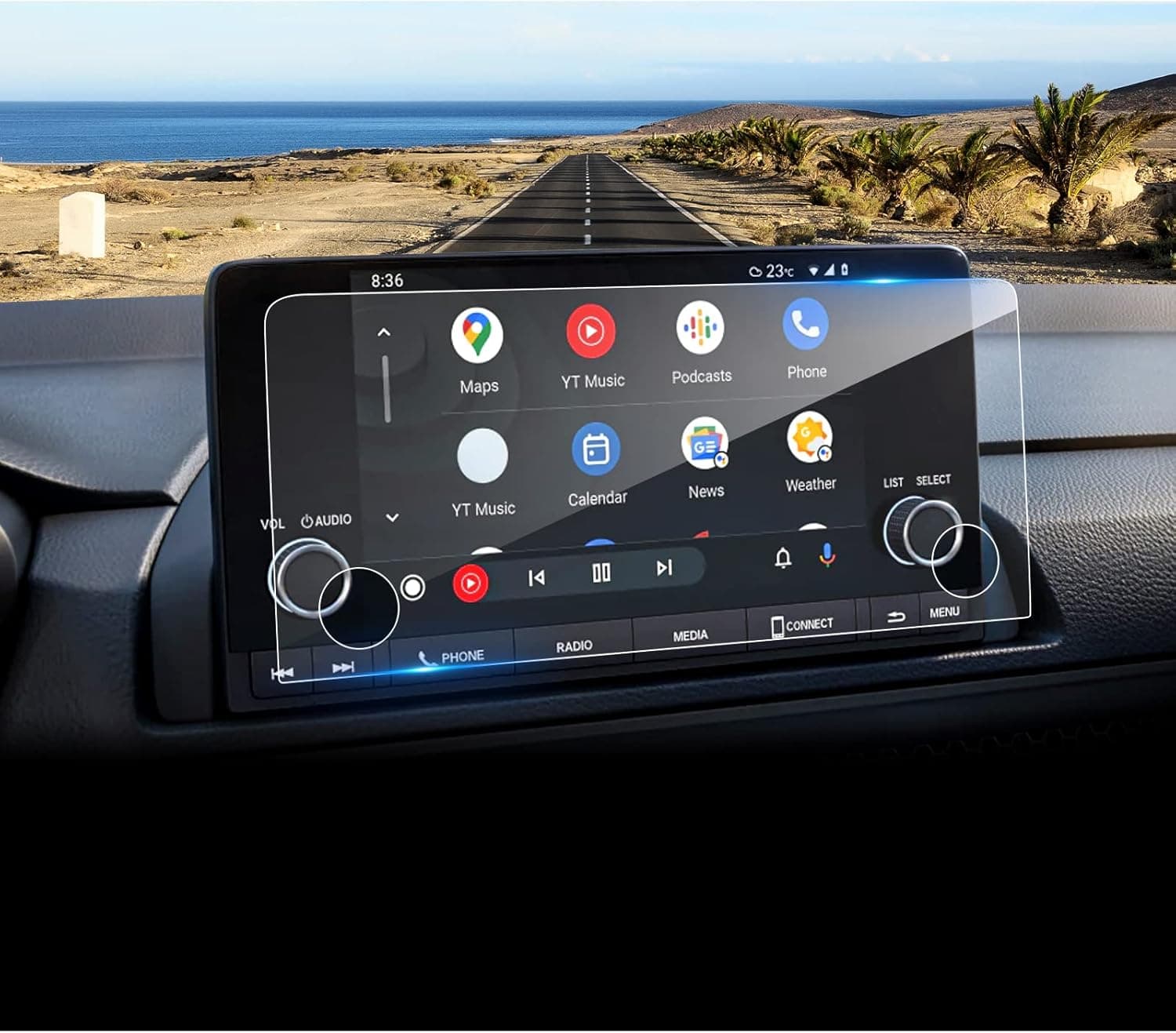 Coleya 2023 H onda CRV Screen Protector for Honda CRV (LX/EX/Sport Hybrid) 7-inch Touch Screen 2023 H onda CR-V Tempered Glass 2023 H onda CRV Accessories HD Transparent Protective Film (7Inch)