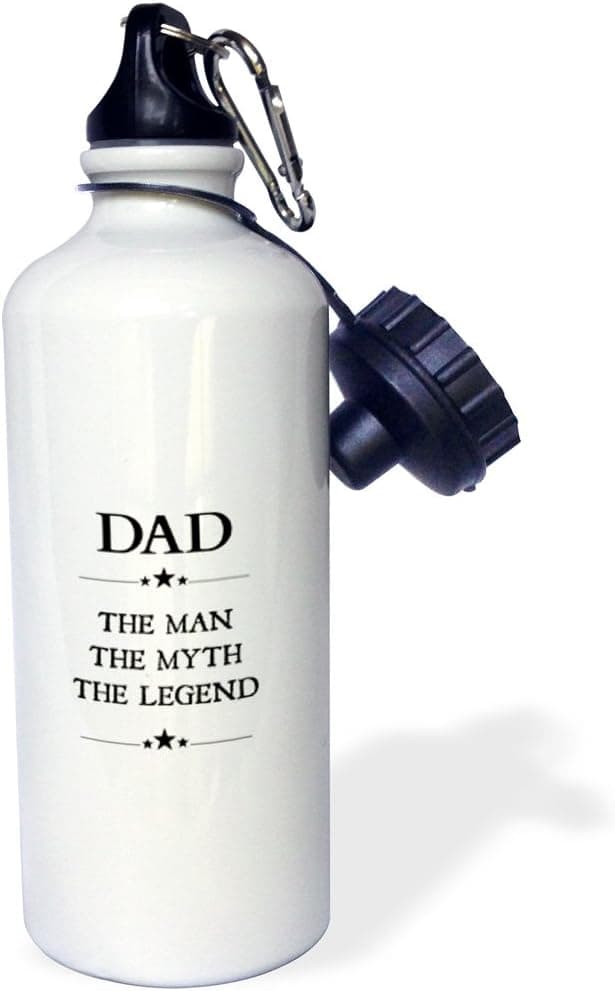 3dRose Veni Vidi Vici I came I saw I conquered in bold print Sports Water Bottle, 21 oz, White